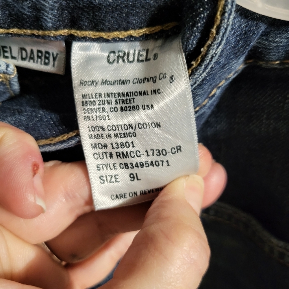 CRUEL DENIM DARBY STRAIGHT LEG JEANS Y2K WOMANS SZ 9 - Picture 9 of 11